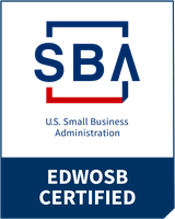 SBA Certified Economically Disadvantaged Women-Owned Small Business (EDWOSB) mark