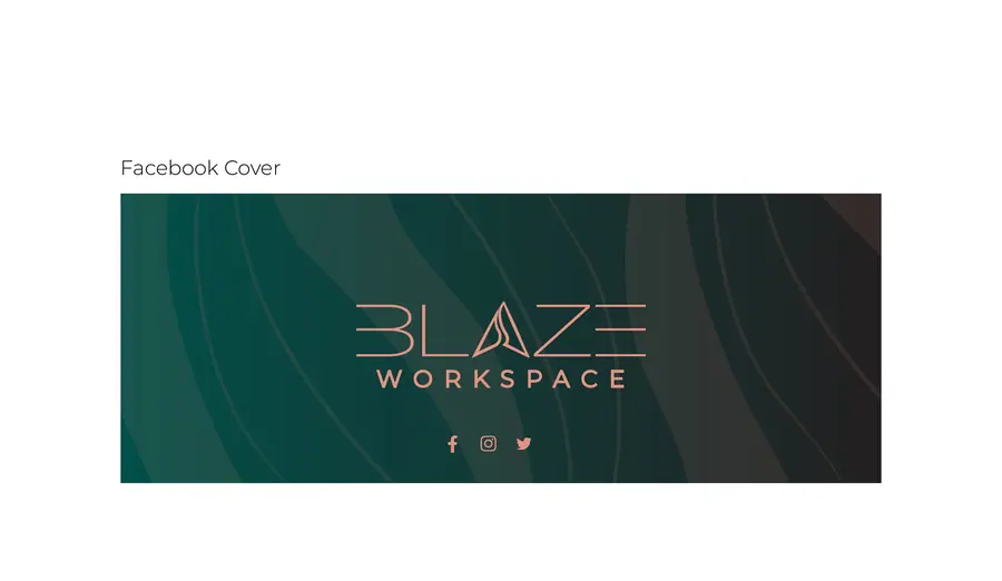 BLAZE Workspace brand guideline: Facebook cover design