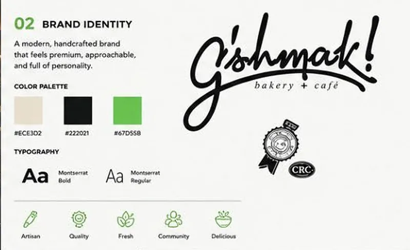 G’shmak Bakery & Café brand identity