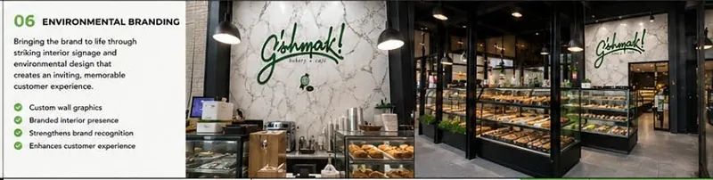 G’shmak: in-store environmental graphics