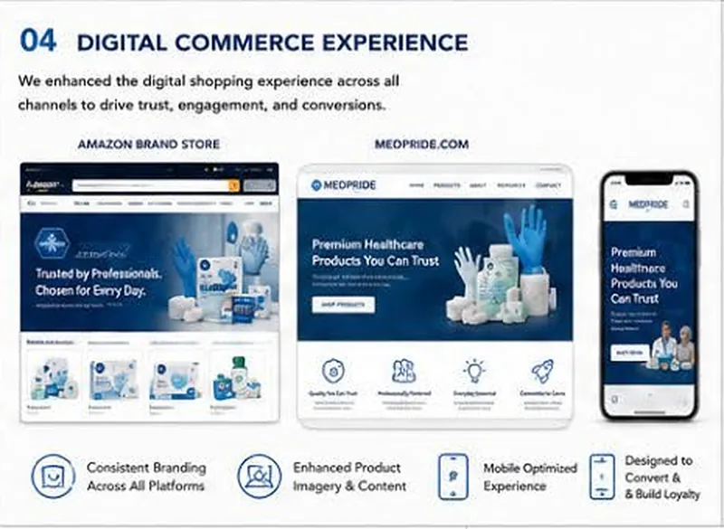 MedPride: digital commerce experience (Amazon Brand Store and MEDPRIDE.COM)
