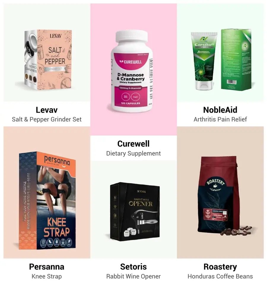 Packaging designs for NobleAid, Curewell, Levav and other brands