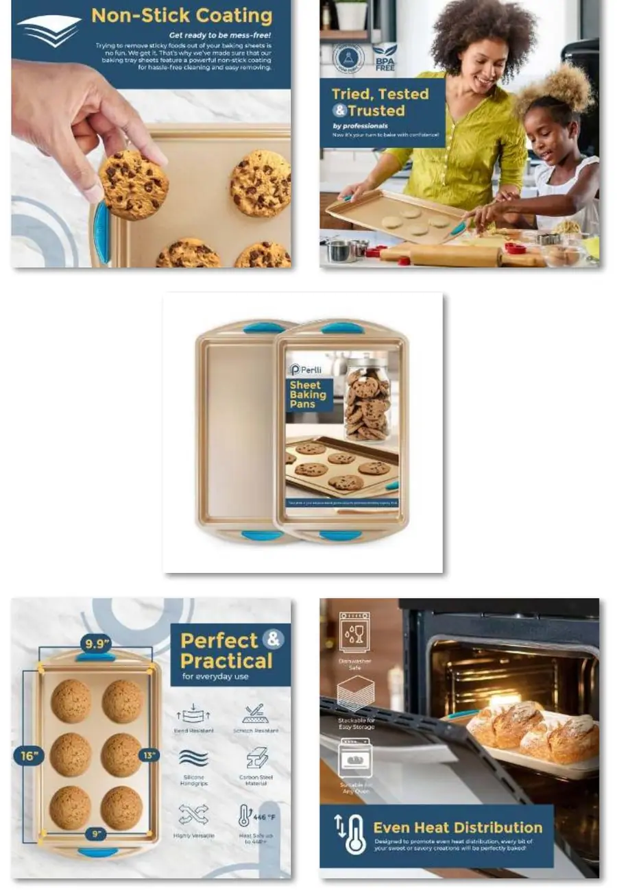 Amazon listing image set for a bakeware product