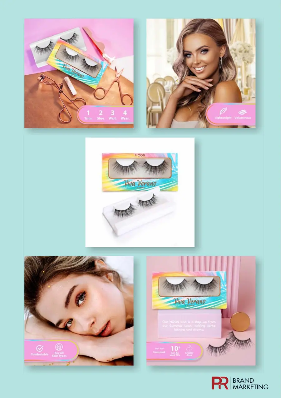 Product image campaign design: false lashes