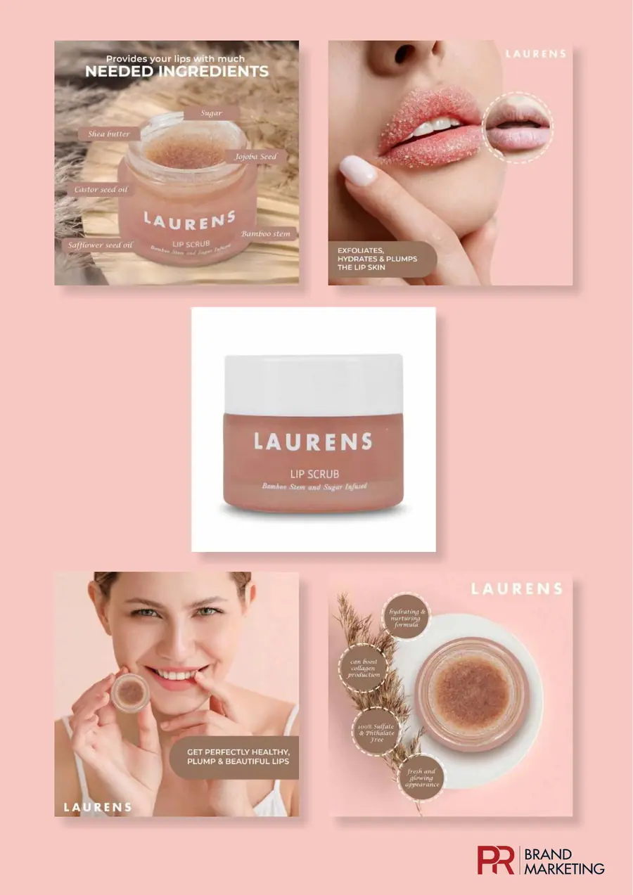 Product image campaign design: Laurens lip balm
