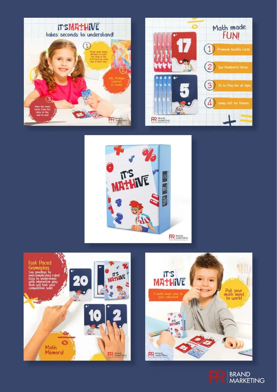 Product image campaign design: kids' learning game