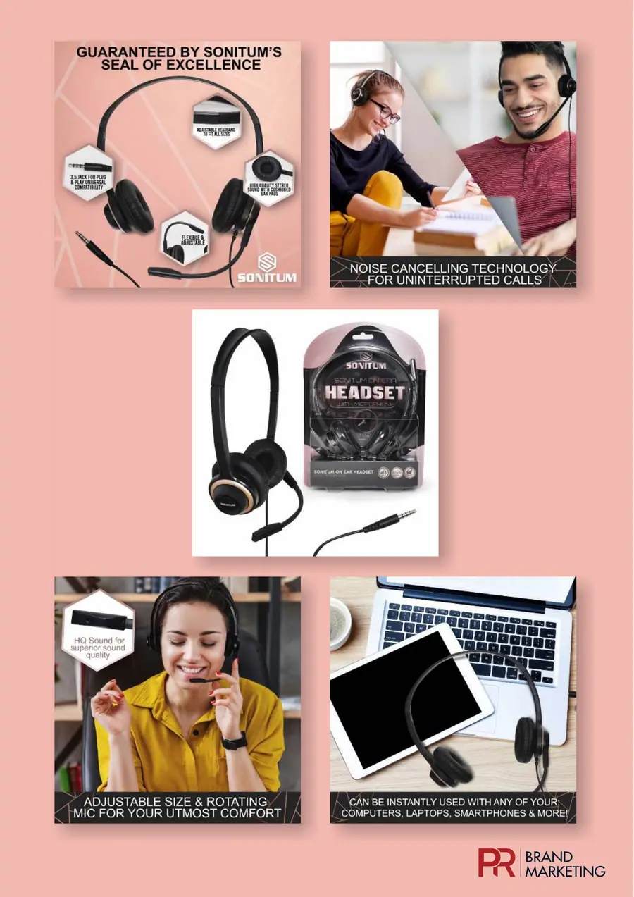 Product image campaign design: noise-cancelling headset